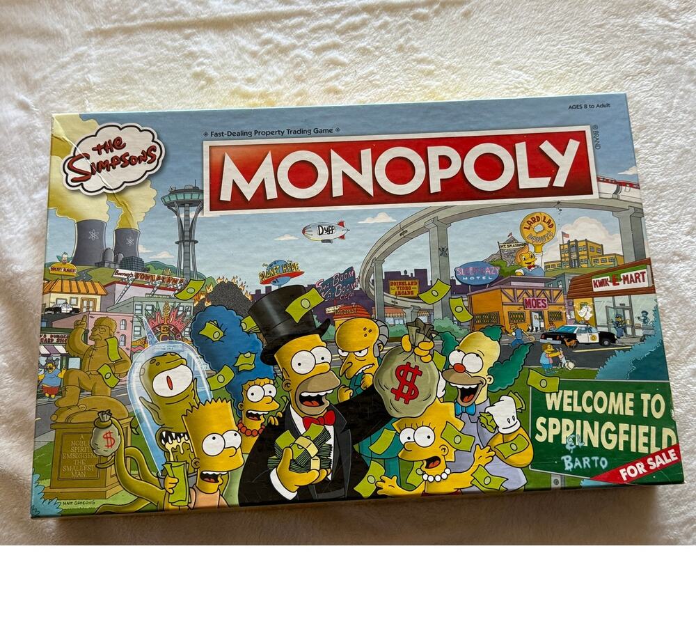 Vintage The Simpsons Monopoly Board Game